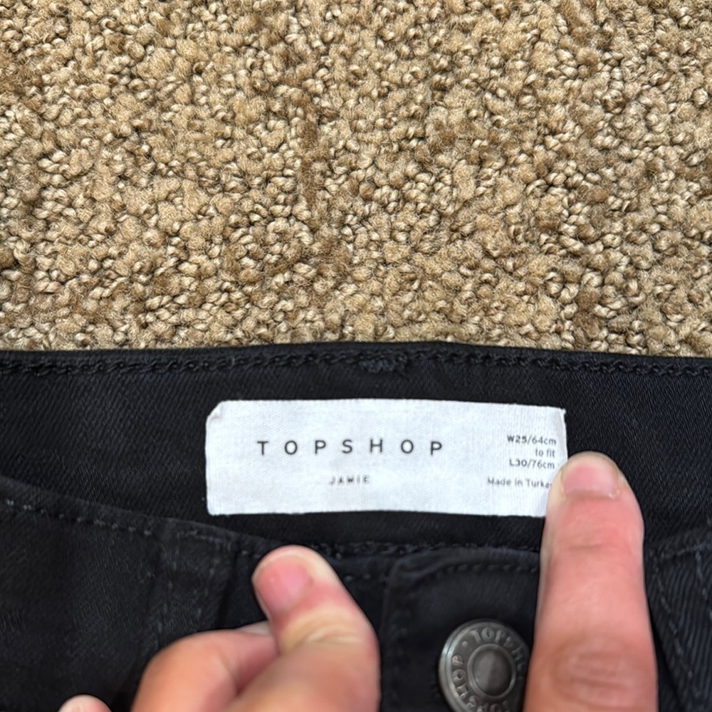 Women's Black Jeans- skinny - topshop-25”x30” - Picture 2 of 4